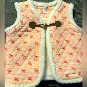 Worn once! Matilda Jane Reversible Quilted Corduroy Vest, Size 6